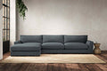 Guddu Grand Left Hand Chaise Sofa - Brera Linen Dusk