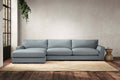 Guddu Grand Left Hand Chaise Sofa - Recycled Cotton Horizon