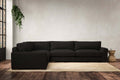 Guddu Grand Left Hand Corner Sofa - Brera Linen Charcoal