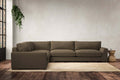 Guddu Grand Left Hand Corner Sofa - Brera Linen Chestnut