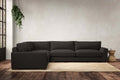 Guddu Grand Left Hand Corner Sofa - Brera Linen Espresso