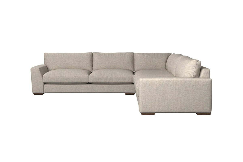Guddu Grand Left Hand Corner Sofa - Brera Linen Indigo