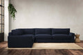 Guddu Grand Left Hand Corner Sofa - Brera Linen Indigo