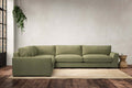 Guddu Grand Left Hand Corner Sofa - Brera Linen Sage