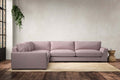 Guddu Grand Left Hand Corner Sofa - Recycled Cotton Lavender