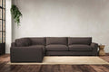 Guddu Grand Left Hand Corner Sofa - Recycled Cotton Mocha