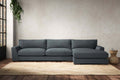 Guddu Grand Right Hand Chaise Sofa - Brera Linen Dusk
