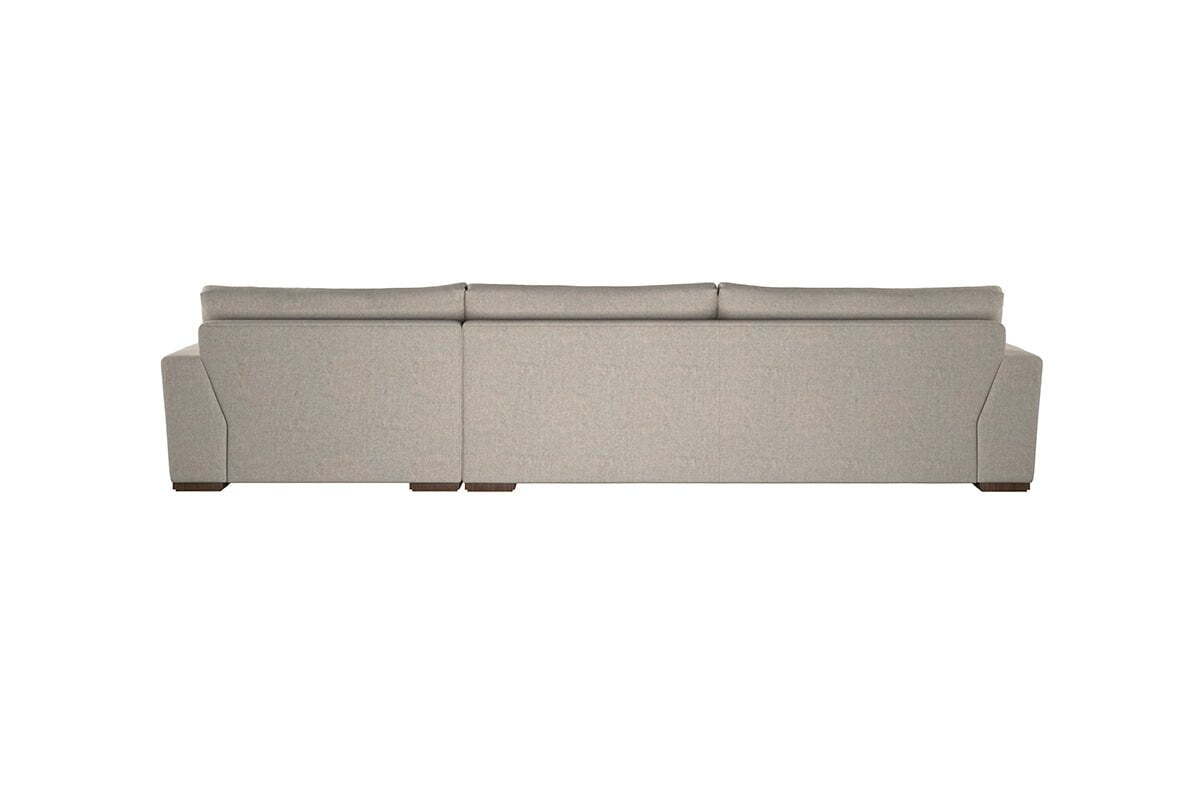 Guddu Grand Right Hand Chaise Sofa - Brera Linen Espresso
