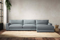 Guddu Grand Right Hand Chaise Sofa - Recycled Cotton Horizon