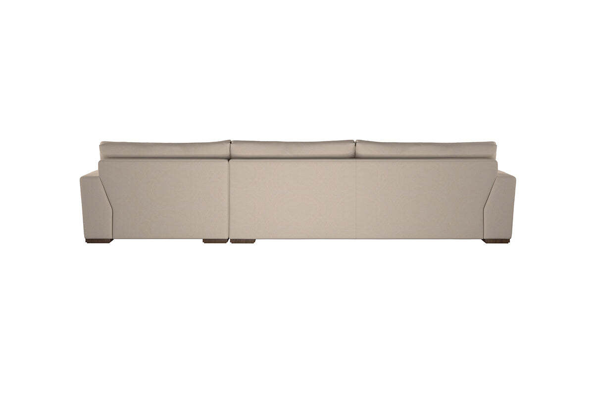 Guddu Grand Right Hand Chaise Sofa - Recycled Cotton Mocha