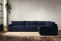 Guddu Grand Right Hand Corner Sofa - Brera Linen Indigo