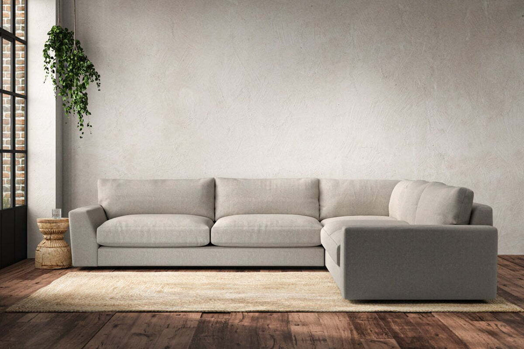 Guddu Grand Right Hand Corner Sofa - Brera Linen Natural