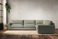 Guddu Grand Right Hand Corner Sofa - Recycled Cotton Seaspray