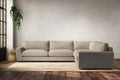 Guddu Grand Right Hand Corner Sofa - Recycled Cotton Stone