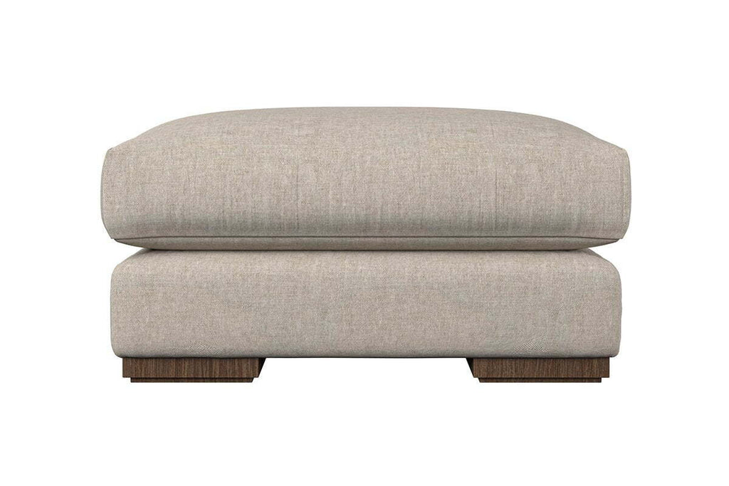 Guddu Large Footstool - Brera Linen Charcoal