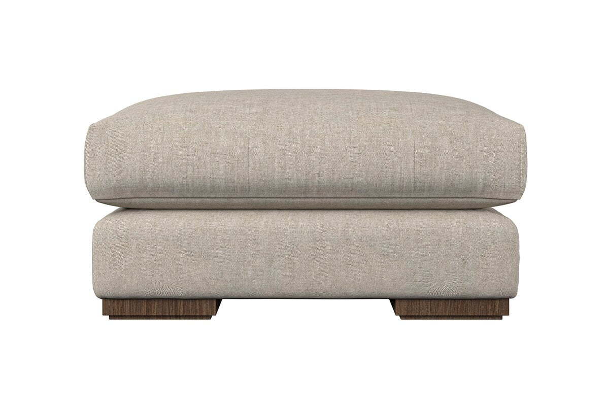 Guddu Large Footstool - Brera Linen Dusk