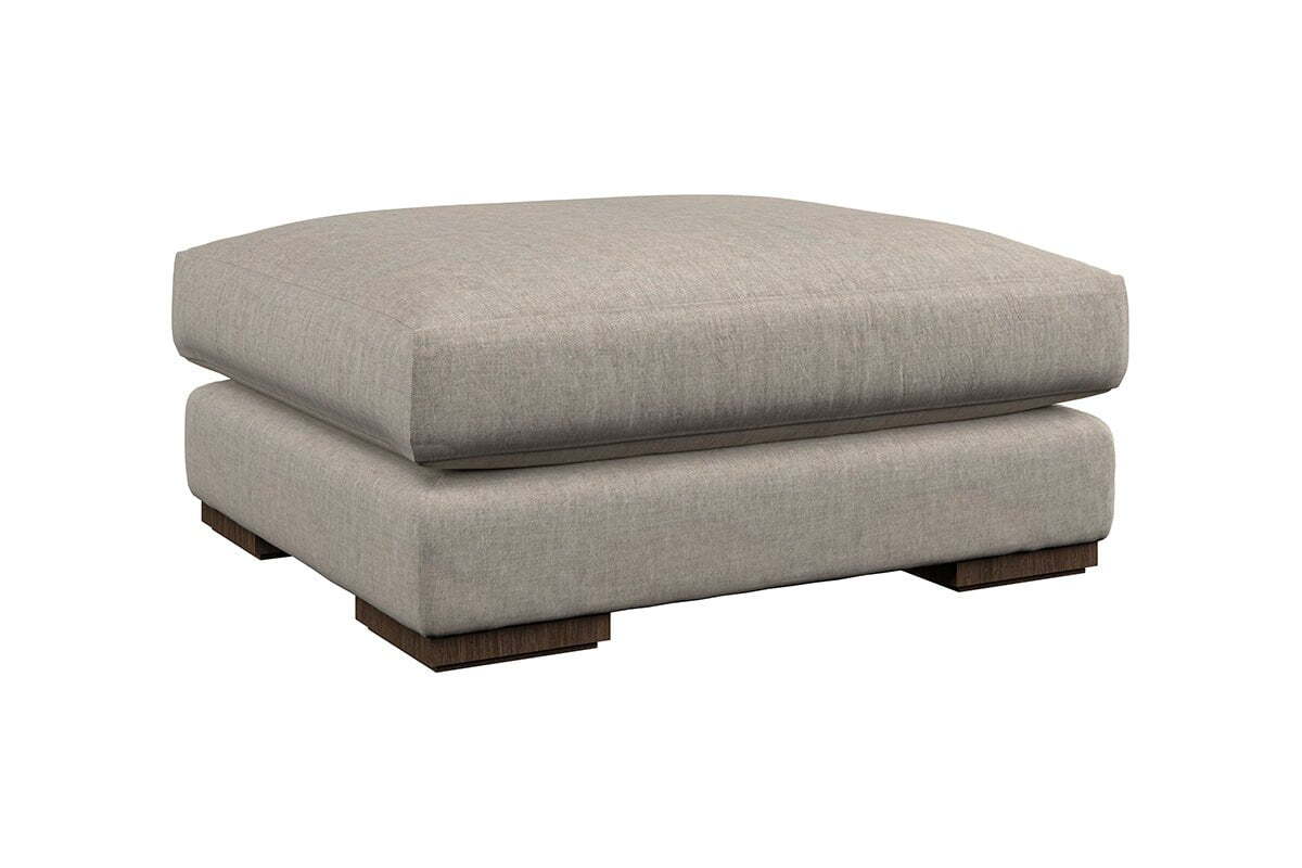 Guddu Large Footstool - Brera Linen Dusk