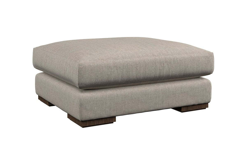 Guddu Large Footstool - Brera Linen Indigo