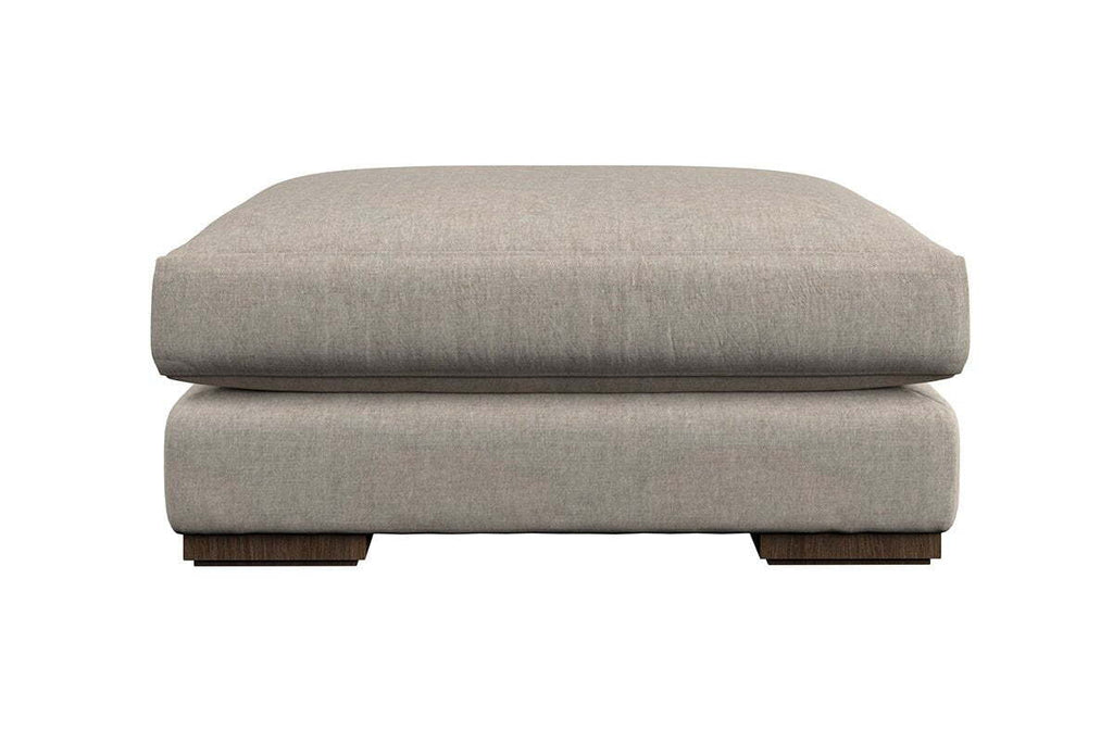 Guddu Large Footstool - Brera Linen Jade