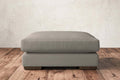 Guddu Large Footstool - Recycled Cotton Flax