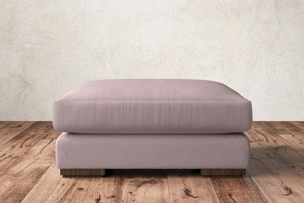 Guddu Large Footstool - Recycled Cotton Lavender