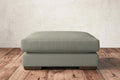 Guddu Large Footstool - Recycled Cotton Seaspray