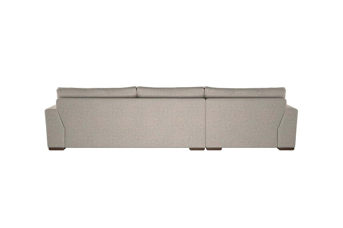 Guddu Large Left Hand Chaise Sofa - Brera Linen Chestnut