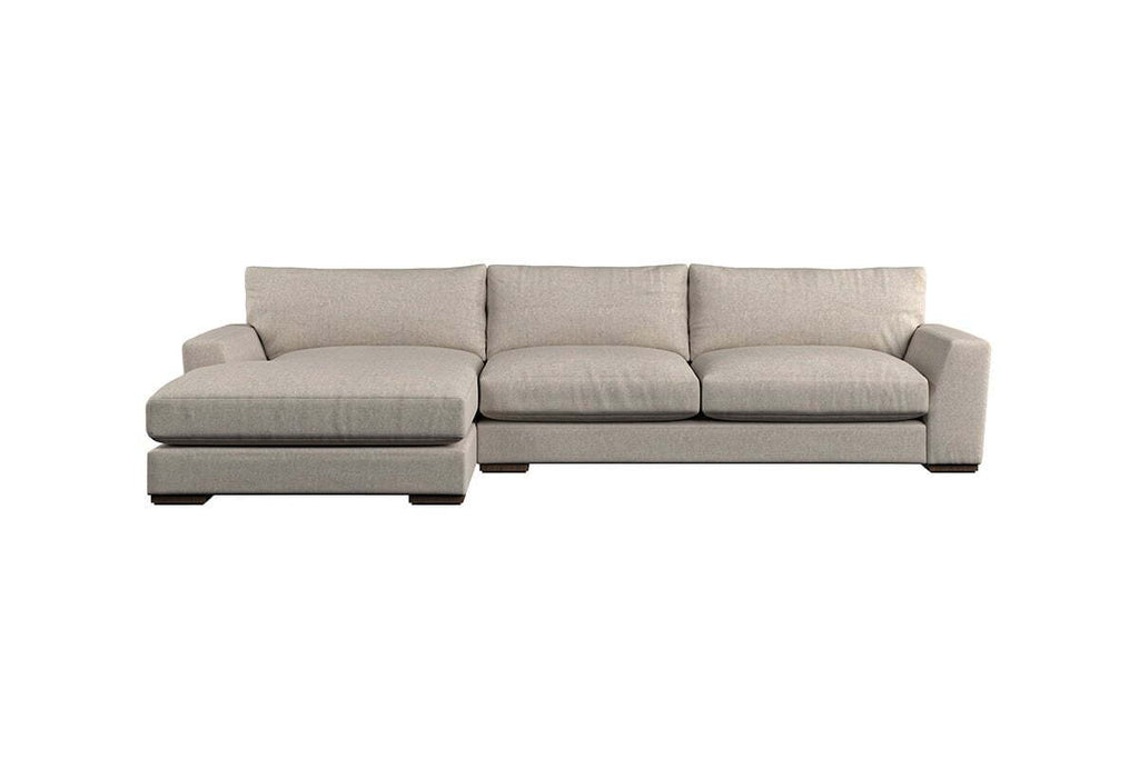 Guddu Large Left Hand Chaise Sofa - Brera Linen Dusk