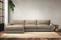 Guddu Large Left Hand Chaise Sofa - Brera Linen Pebble