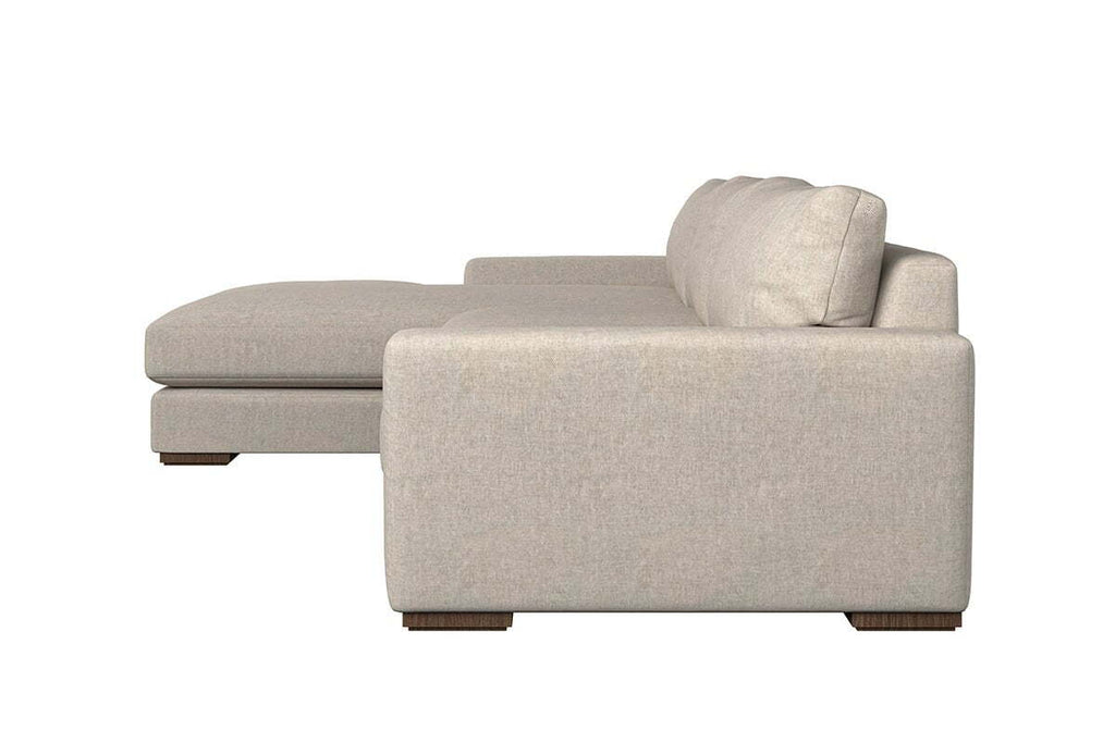 Guddu Large Left Hand Chaise Sofa - Brera Linen Smoke