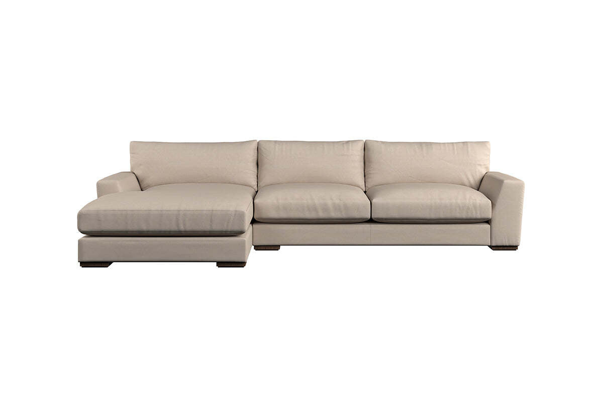 Guddu Large Left Hand Chaise Sofa - Recycled Cotton Flax