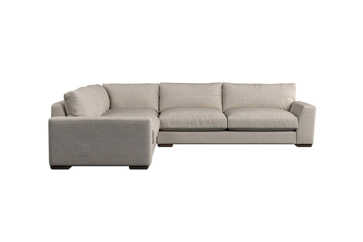 Guddu Large Left Hand Corner Sofa - Brera Linen Chestnut