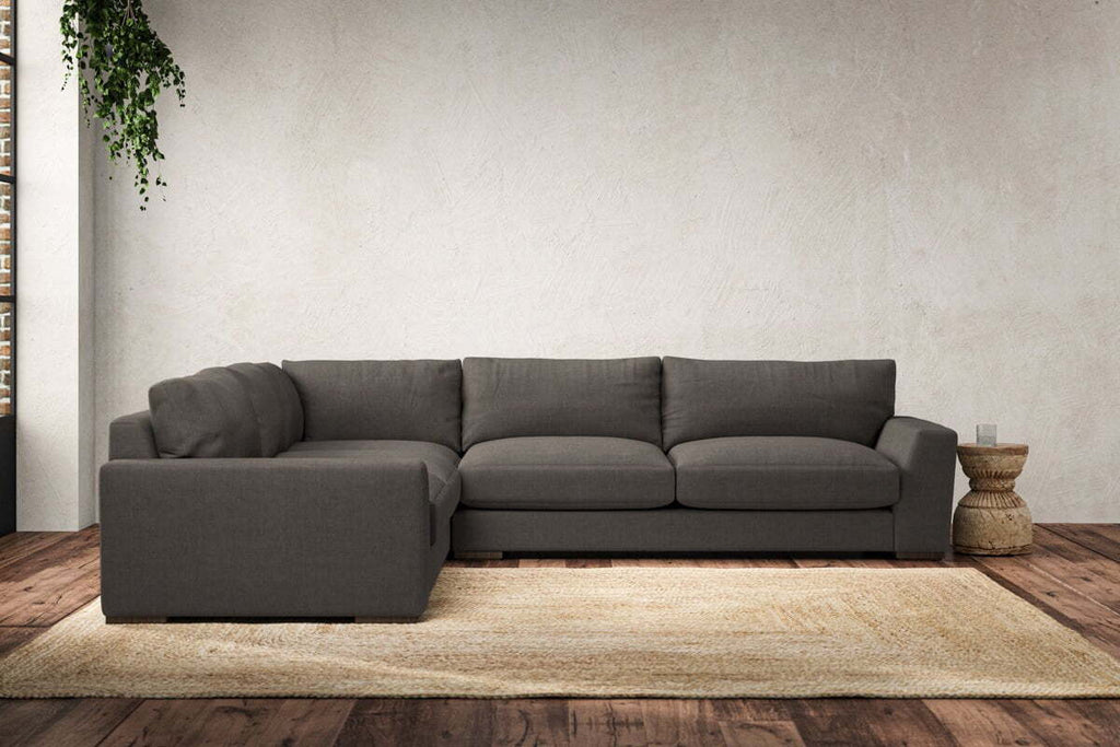 Guddu Large Left Hand Corner Sofa - Brera Linen Granite