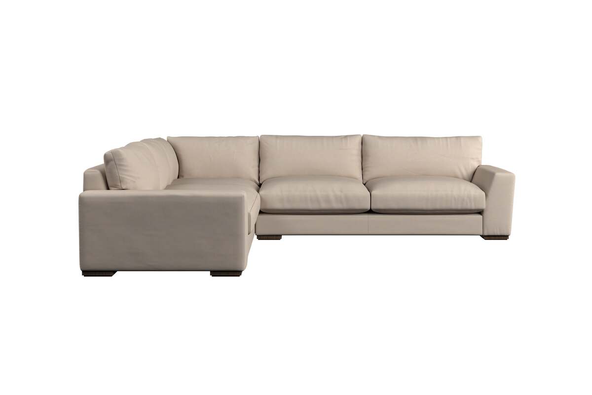 Guddu Large Left Hand Corner Sofa - Recycled Cotton Flax