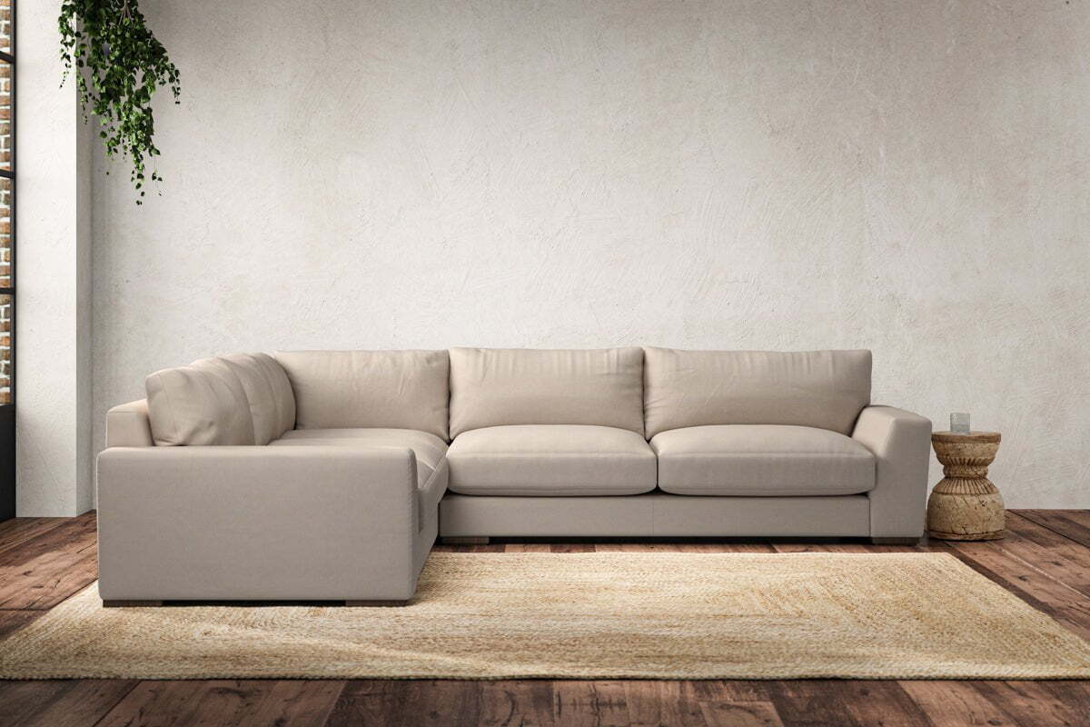 Guddu Large Left Hand Corner Sofa - Recycled Cotton Natural