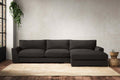 Guddu Large Right Hand Chaise Sofa - Brera Linen Espresso