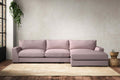 Guddu Large Right Hand Chaise Sofa - Recycled Cotton Lavender
