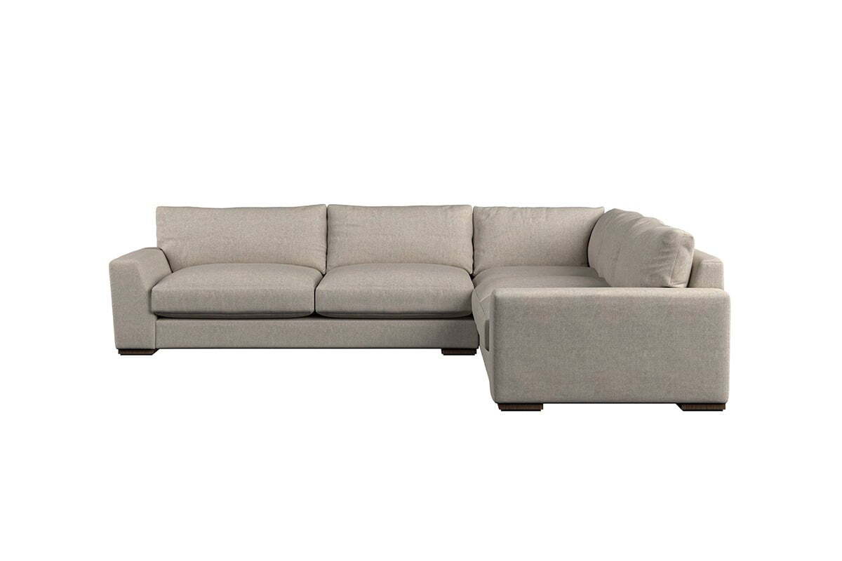 Guddu Large Right Hand Corner Sofa - Brera Linen Chestnut