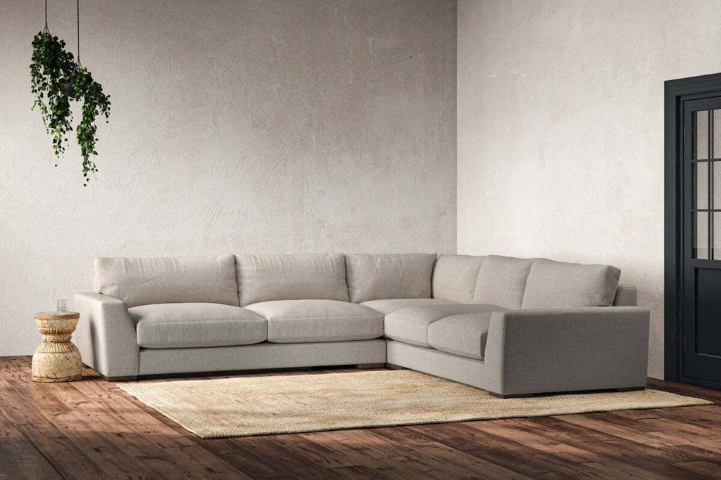 Guddu Large Right Hand Corner Sofa - Brera Linen Natural