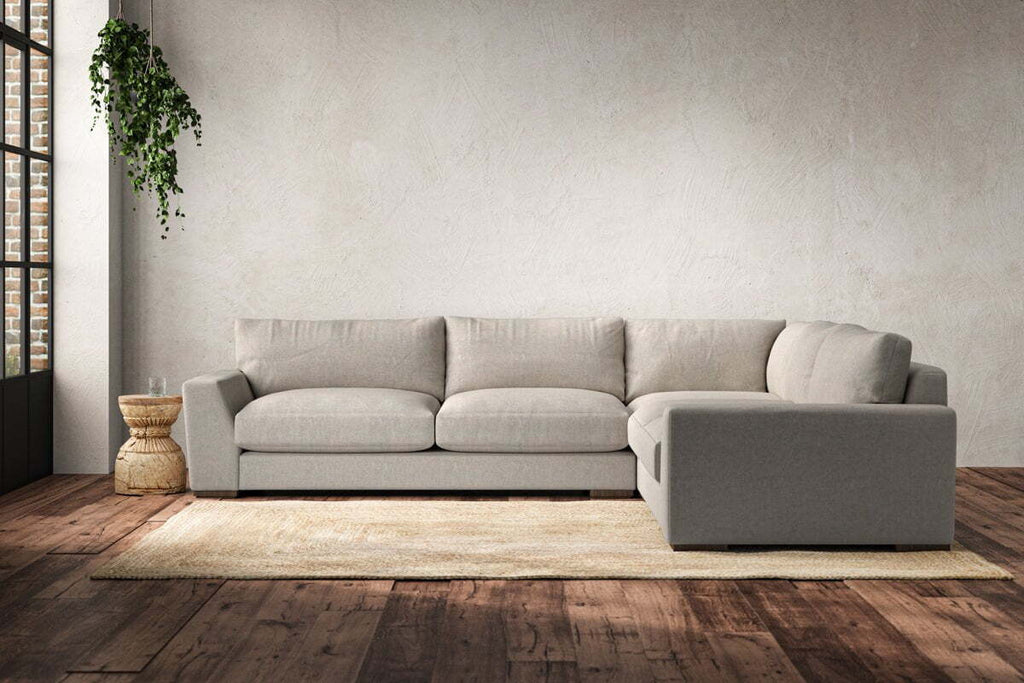 Guddu Large Right Hand Corner Sofa - Brera Linen Natural