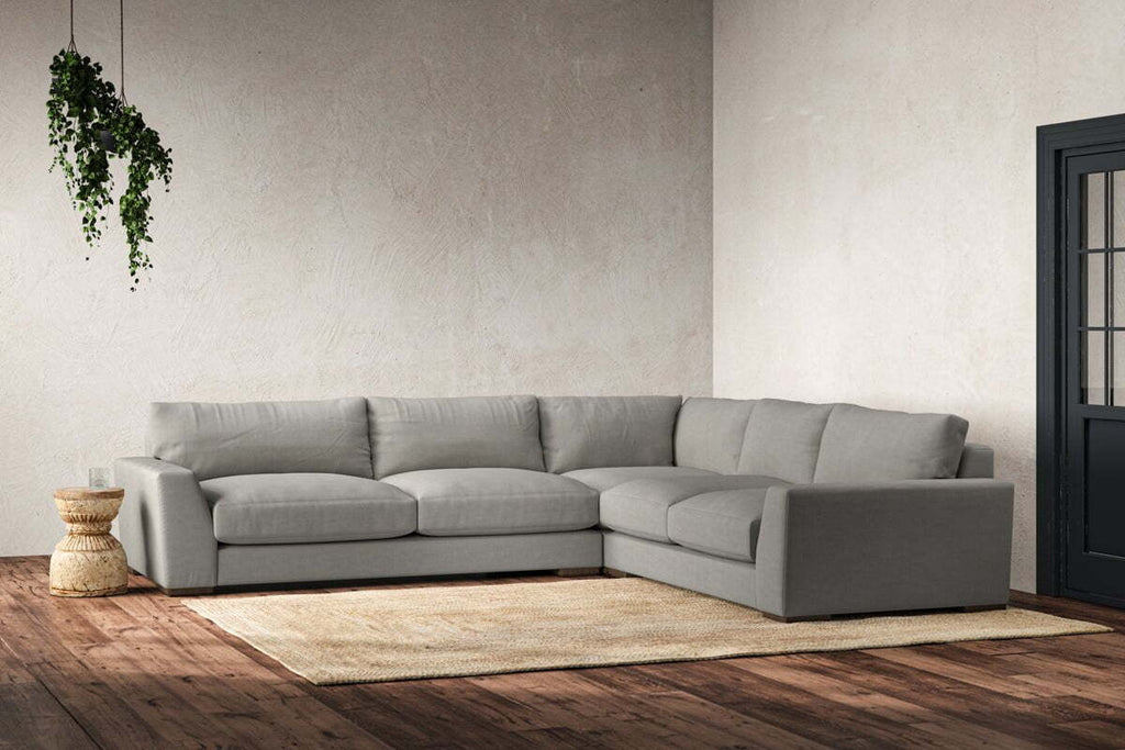 Guddu Large Right Hand Corner Sofa - Brera Linen Smoke