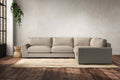 Guddu Large Right Hand Corner Sofa - Recycled Cotton Stone