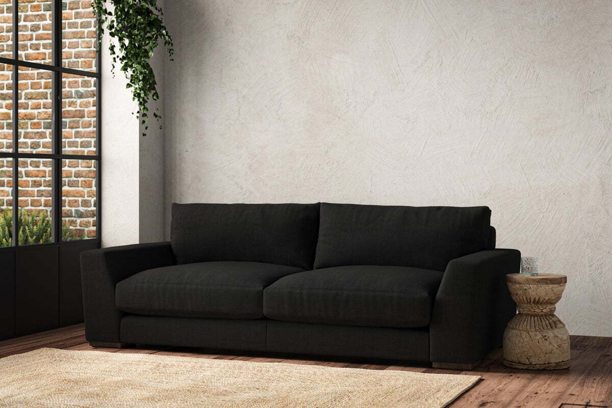 Guddu Large Sofa - Brera Linen Charcoal