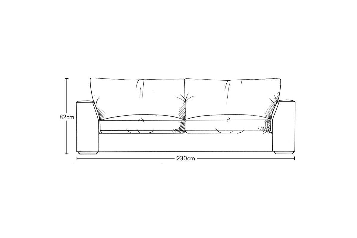 Guddu Large Sofa - Brera Linen Granite