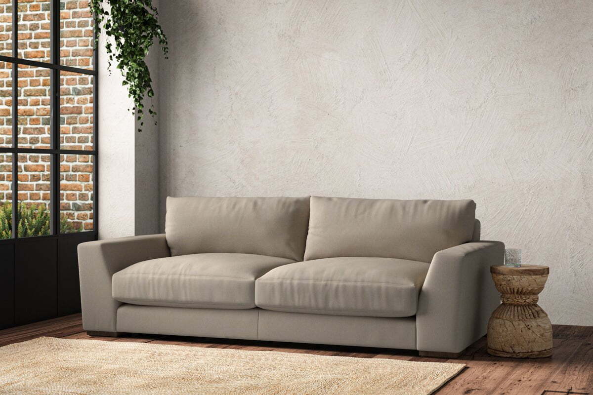 Guddu Large Sofa - Recycled Cotton Stone
