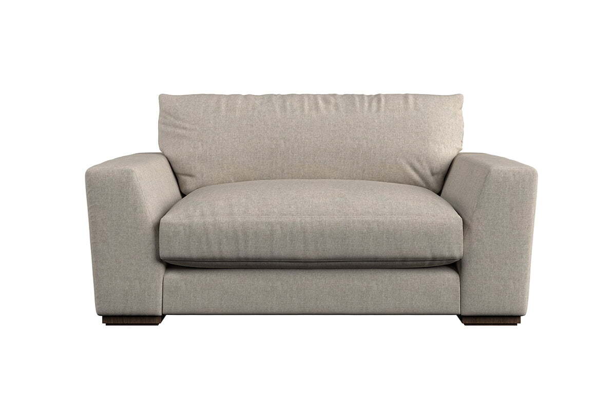 Guddu Love Seat - Brera Linen Granite