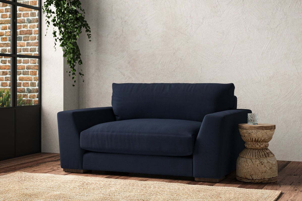 Guddu Love Seat - Brera Linen Indigo