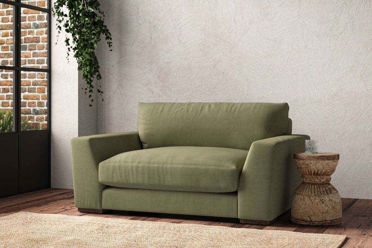 Guddu Love Seat - Brera Linen Sage