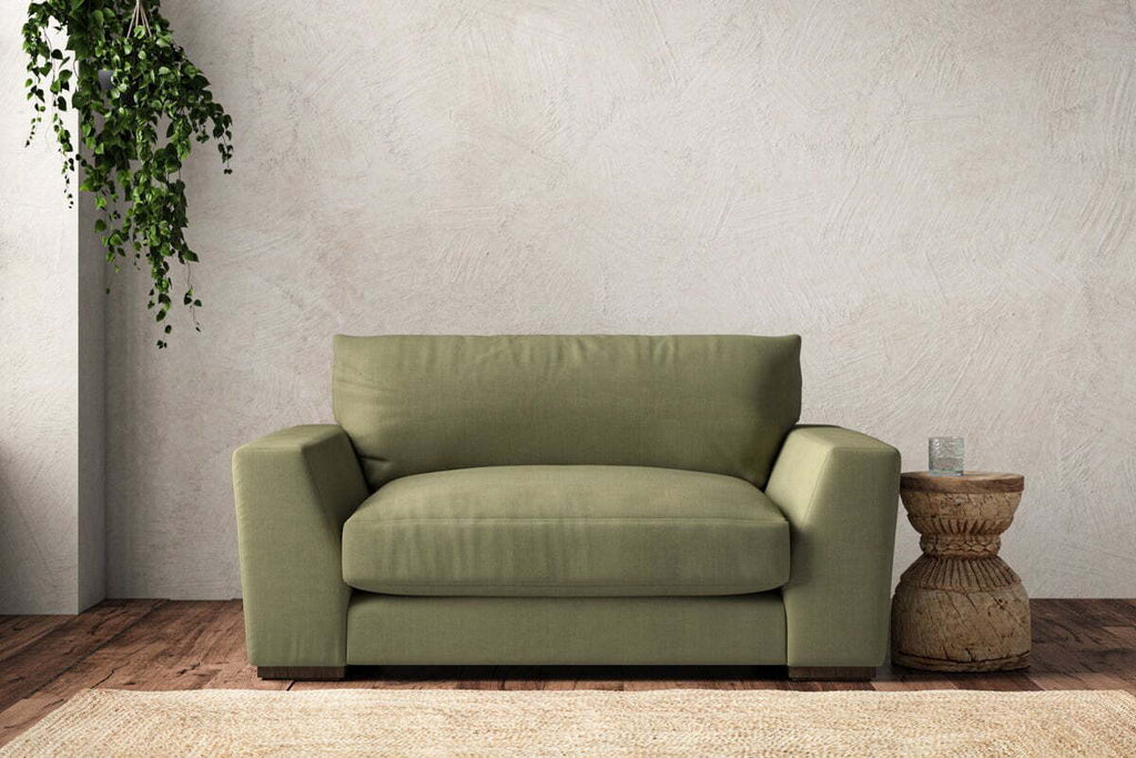 Guddu Love Seat - Brera Linen Sage