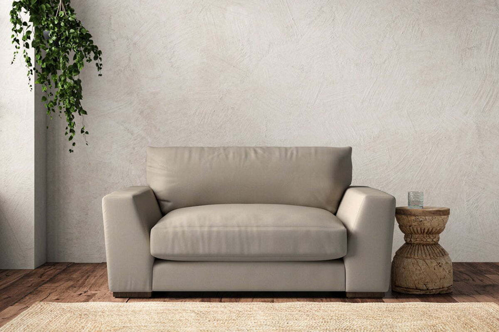 Guddu Love Seat - Recycled Cotton Stone